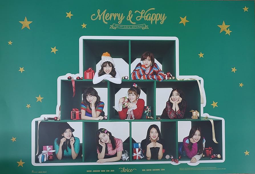 トゥワイスTWICE公式正規品モノグラフMerry&Happyトレカ、DVD付き 楽天市場】TWICE トゥワイス Merry & Happy 1st Album Repackage